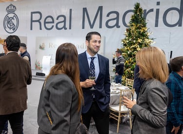 Aloysio Araujo, director general de Deportes de Prisa Media, en la comida de medios que ofreció el Real Madrid.