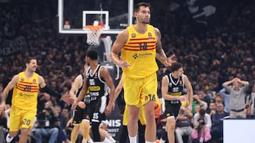 Belgrade (Serbia), 17/10/2023.- Barcelona's Willy Hernangomez reacts during the EuroLeague basketball match between Partizan Belgrade and and FC Barcelona in Belgrade, Serbia, 17 October 2023. (Baloncesto, Euroliga, Belgrado) EFE/EPA/ANDREJ CUKIC
