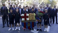El Barça y el Espanyol participan en la Diada de Catalunya