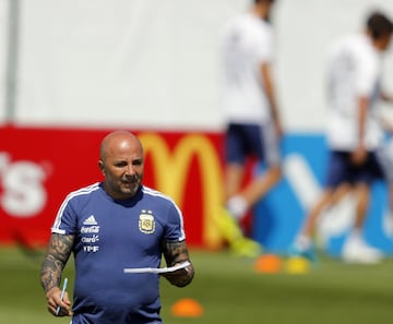 Bronnitsy  23 junio 2018, Rusia
Copa Mundial Rusia 2018
Entrenamiento de Argentina antes de jugar contra Nigeria.
Jorge Sampaoli coach of Argentina
Foto Ortiz Gustavo