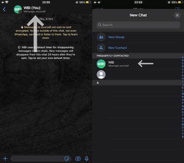 WhatsApp te dejará mandarte mensajes a ti mismo sin hacer trucos