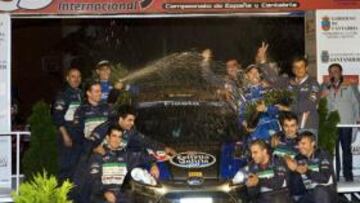 Podio del Rally de Cantabria.