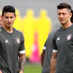 James vs. Lewandowski: Duelo de compañeros en el Mundial