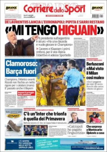 Portadas de la prensa mundial