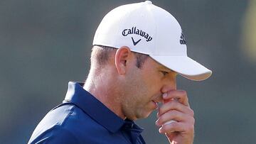 El golfista español Sergio García participa durante la segunda ronda del Campeonato de la PGA, cuarto y último grande de la temporada, en el club Bellerive de San Luis, Missouri, Estados Unidos.