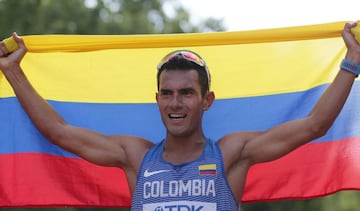 El atleta colombiano se llevó la medalla de oro en Marcha Atlética de 20 kilómetros en el Campeonato Mundial de Atletismo de 2017 en Londres.  Fue campeón mundial juvenil en marcha y ha participado en los Juegos Olímpicos de Londres 2012 y Río 2016

La disciplina en la que el colombiano participará se llevará a cabo el domingo 4 de agosto entre las 10:30 a.m. y 1:00 p.m. Esta se realizará en el Parque Kennedy.