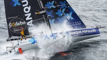 El IMoca Open 60 'Banque Populaire', un diseño de Guillaume Verdier equipado con 'foils' ganador de la última edición de la Vendée Globe.