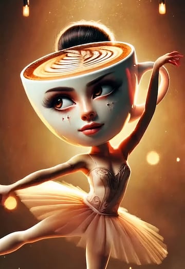 Es una joven con una taza de caf¨¦ en la cabeza, especializada en ballet. Est¨¢ casada oficialmente con Capuccino Assasino.