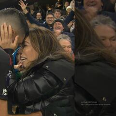 Raúl Jiménez vive emotivo momento junto a su esposa tras concluir el 2023 con gol