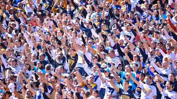 Fans o Aficion during the Quarter final second leg match between Pumas UNAM and Monterrey as part of the Liga BBVA MX, Torneo Apertura 2024 at Olimpico Universitario Stadium on December 01, 2024 in Mexico City, Mexico.