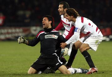 Andrés Palop con el Sevilla.