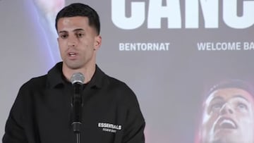 João Cancelo, en el acto de su presentación.