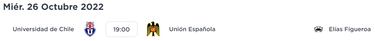 Se reprogramó la llave entre la U y Unión de la Copa Chile