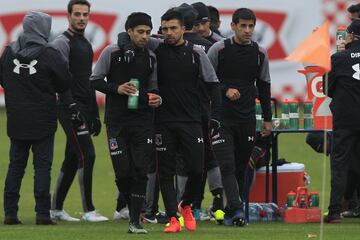 Futbol, Entrenamiento de Colo Colo. Entrenamiento de Colo Colo en el Estadio Monumental.