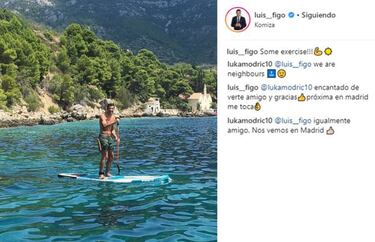 Modric hace de anfitrión de Figo durante sus vacaciones en Croacia