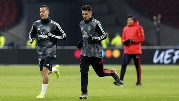 Brahim, junto a Lucas Vázquez.