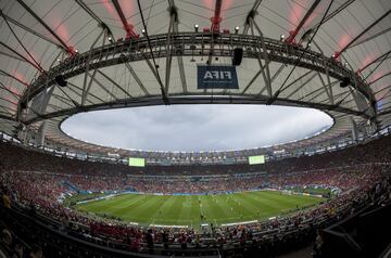 Estadio mítico del mundo del fútbol. Sede de dos finales de Mundial, 1950 con el célebre Maracanazo y 2014.
Capacidad para 75.000 espectadores.
Ha albergado además finales de Copa América, Copa Confederaciones, y final de fútbol en los JJ.OO. de Río 2016.