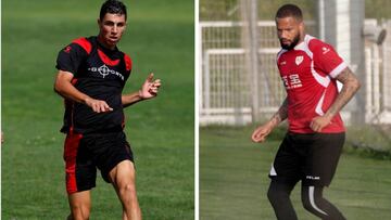 Comesa&ntilde;a y Beb&eacute;, jugadores del Rayo Vallecano.