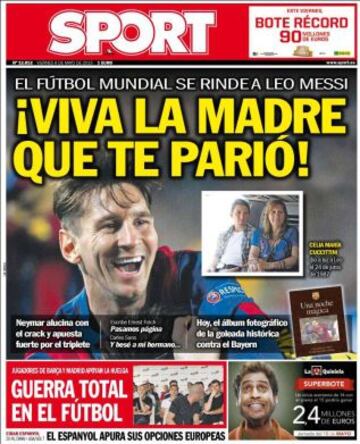 Portadas de la prensa deportiva