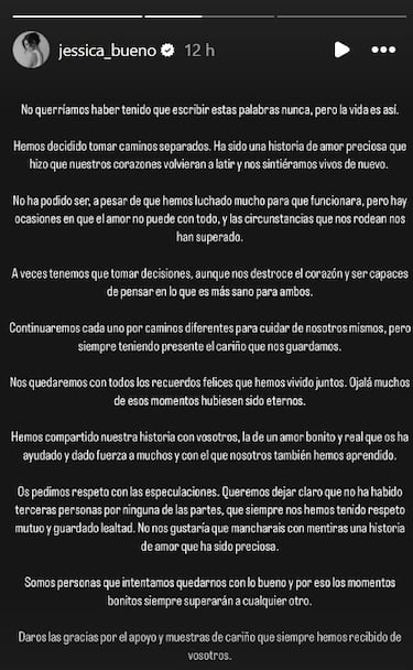 Luitingo y Jessica Bueno, ex de Jota Peleteiro y Kiko Rivera, rompen su relacin: El amor no puede con todo