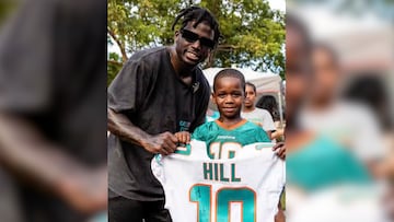 A young boy went viral after he imitated Dolphins receiver Tyreek Hill and when Hill caught wind of it, he decided to surprise and challenge him to a race.