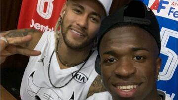 Vinicius alardea de relaci¨®n con su ¨ªdolo Neymar