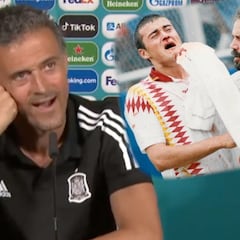 La broma de Luis Enrique y su nariz tras el codazo de Tassotti