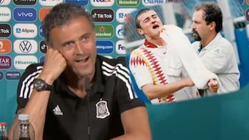 La broma de Luis Enrique y su nariz tras el codazo de Tassotti