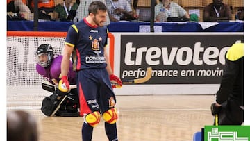 Xavi Mali&aacute;n, jugador de la selecci&oacute;n espa&ntilde;ola de hockey patines