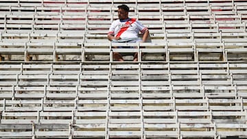 Soccer Football - Copa Libertadores Final - Second leg - River Plate v Boca Juniors - Antonio Vespucio Liberti Stadium, Buenos Aires, Argentina - November 25, 2018  A fan inside the stadium before the match   REUTERS/Marcos Brindicci     TPX IMAGES OF THE