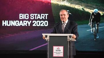 El director del Giro de Italia, Mauro Vegni, durante una rueda de prensa.