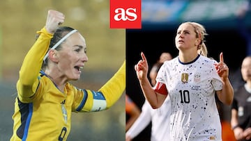 Kosovare Asllani y Lindsey Horan son las dos principales armas en el Suecia vs Estados Unidos.