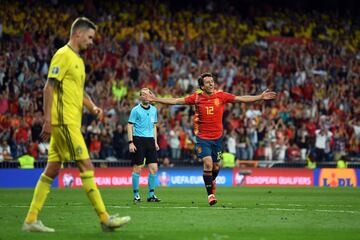 3-0. Mikel Oyarzabal celebró el tercer gol.