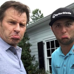 Augusta mira preocupada al cielo en el debut de Jon Rahm