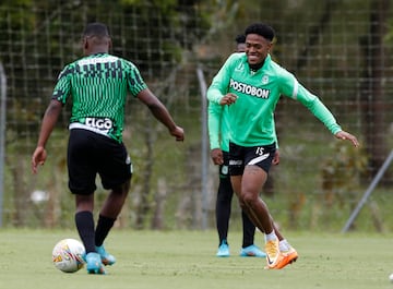 Imágenes del entrenamiento de Atlético Nacional de cara al partido frente a Junior de Barranquilla por los cuartos de final de la Copa BetPlay.