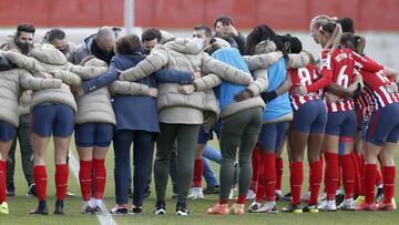 Piña del Atlético de Madrid Femenino.