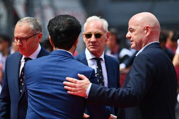 Gianni Infantino y  Mohammed ben Sulayemdurante el Gran Premio de Mónaco de la Fórmula 1.