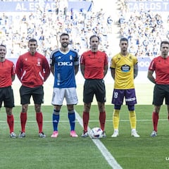 González Esteban provocó que el Pucela jugara de amarillo en Oviedo