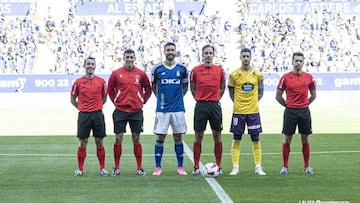 González Esteban provocó que el Pucela jugara de amarillo en Oviedo