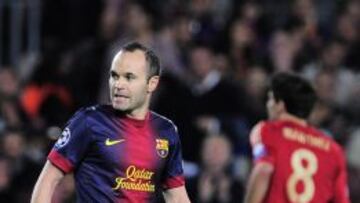 El jugador del Barcelona, Andrés Iniesta,