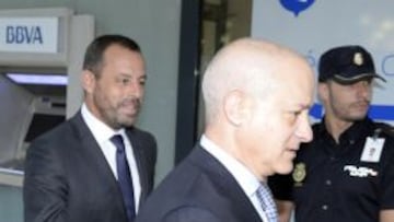 Sandro Rosell a su llegada a la Audiencia Nacional.