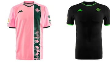 La tercera y segunda equipación del Betis.