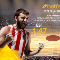 Estrella Roja de Belgrado vs. Baskonia Vitoria-Gasteiz: horario, TV, estadísticas, clasificación y pronósticos