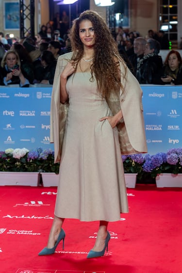 Sara Sálamo en la alfombra roja. 