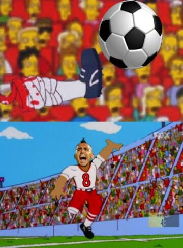 Vidal fue el protagonista de los memes tras la victoria