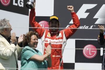 Junto a Fernando Alonso en el GP de Europa en 2011.