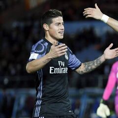 Los números de la conexión James - Cristiano en el Madrid
