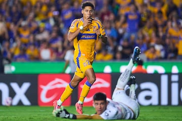 during the 14th round match between Tigres UANL and Pachuca as part of the Liga BBVA MX, Torneo Apertura 2024 at Universitario Stadium on October 26, 2024 in Monterrey, Nuevo Leon, Mexico.