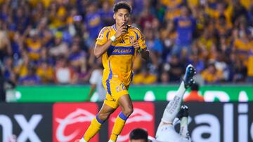 during the 14th round match between Tigres UANL and Pachuca as part of the Liga BBVA MX, Torneo Apertura 2024 at Universitario Stadium on October 26, 2024 in Monterrey, Nuevo Leon, Mexico.