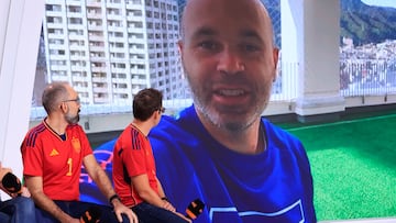 MADRID, 25/10/2022.- El centrocampista Andrés Iniesta, autor del gol que dio el Mundial a la selección en 2010, conecta por videollamada este martes durante la presentación de la programación del Mundial 2022, que se celebrará en Qatar del 20 de noviembre al 18 de diciembre. EFE/ Zipi